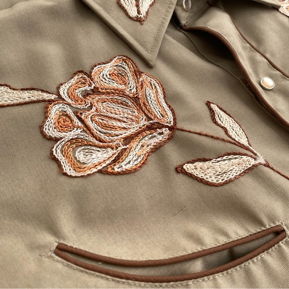 Vintage chain-stitched western button down - Picture 3 of 4